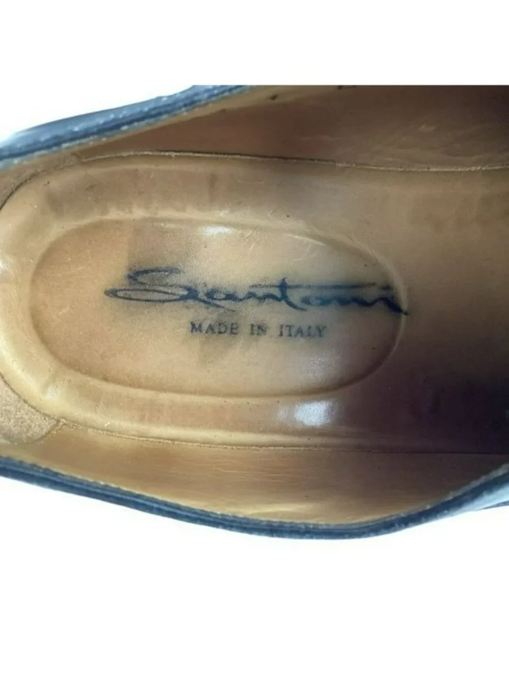 Santoni Darian Mens 9.5 D Cap Toe Oxford Leather Dress Shoe Black Style #751511